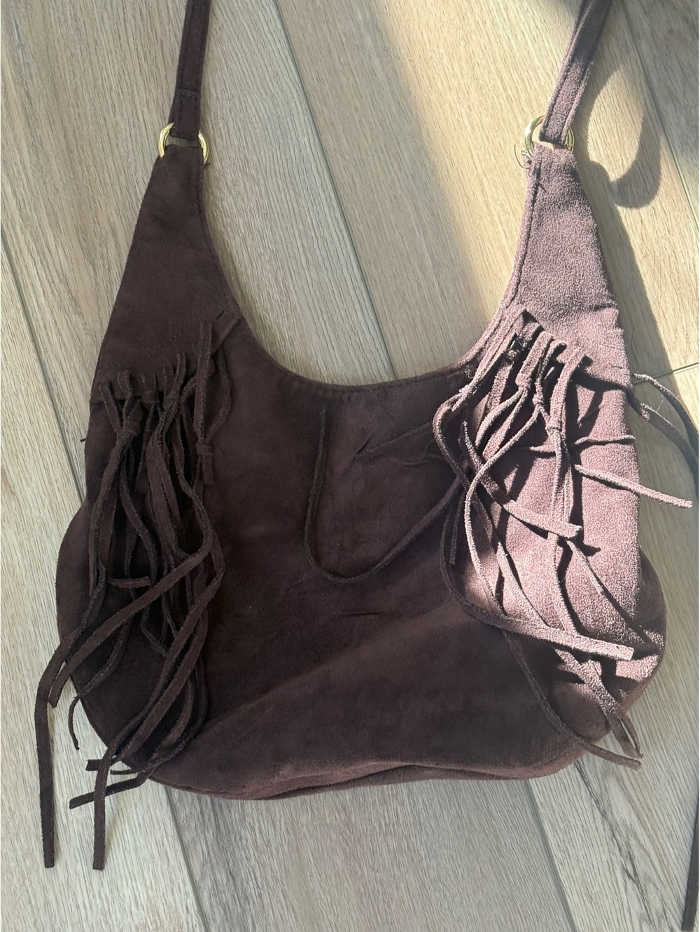 brown fringe bag - Picture 3 of 3
